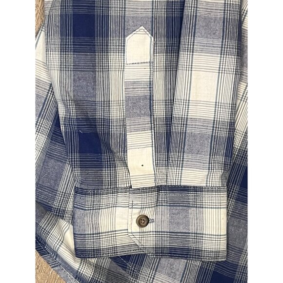 Wrangler Men’s Blue Plaid Long Sleeve Button-Up Shirt Size 3XL - Picture 8 of 9